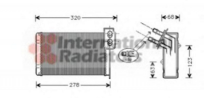 VAN WEZEL 43006099 -  Теплообменник, отопление салона